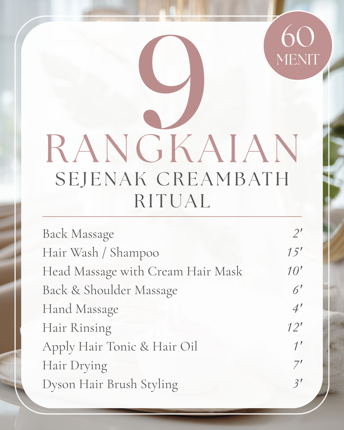 Sejenak Creambath Rituals 60&