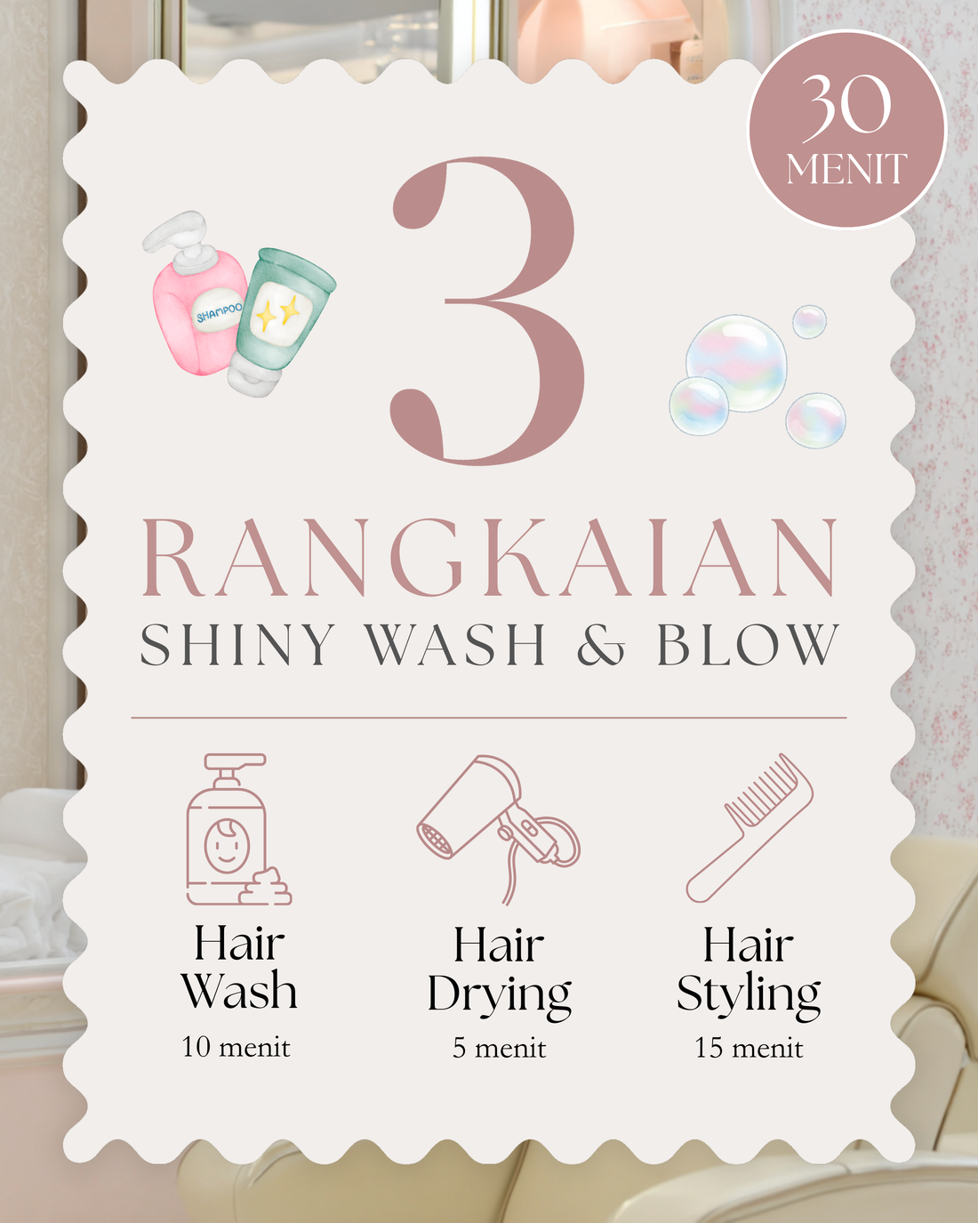 Shiny Wash &amp; Blow 30&